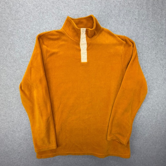Wrangler Other - Wrangler Mens XL Mustard Yellow Fleece Quarter Snap‎ Pullover Sweater LWK885M